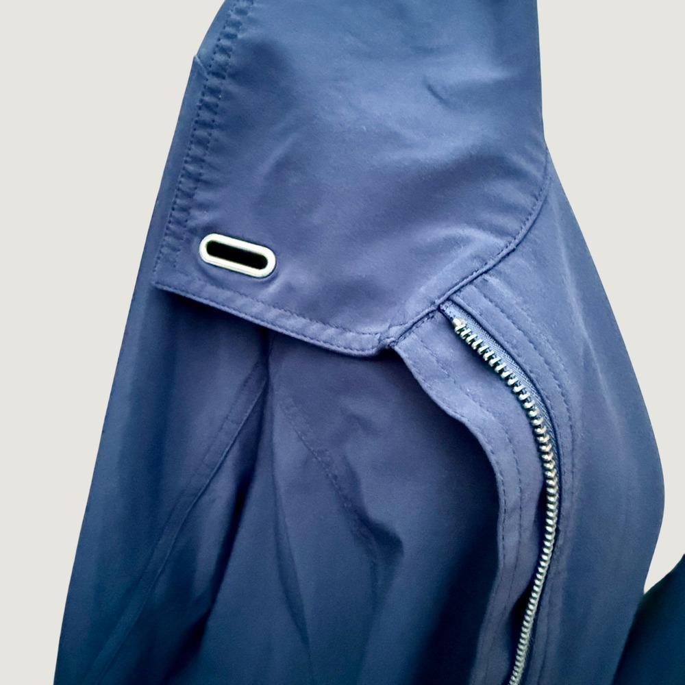 Zenergy by Chico's Navy Blue Utility Jacket Zip Front Drawstring Waist Sz 3 (XL) - Picture 3 of 9